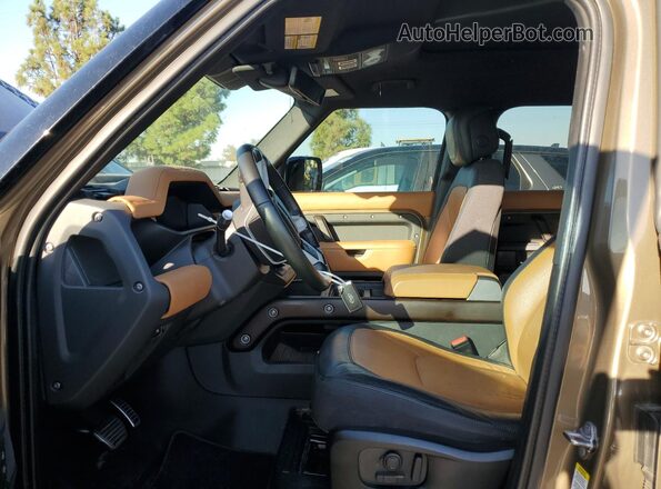 SALEX7RU8M2042175 2021 LAND ROVER DEFENDER Tan Vista interior delantera