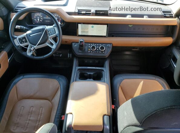 SALEX7RU8M2042175 2021 LAND ROVER DEFENDER Tan Vista del salpicadero
