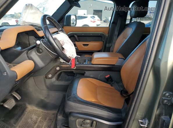 SALEX7RU9M2061785 2021 LAND ROVER DEFENDER Green წინა სალონის ხედი