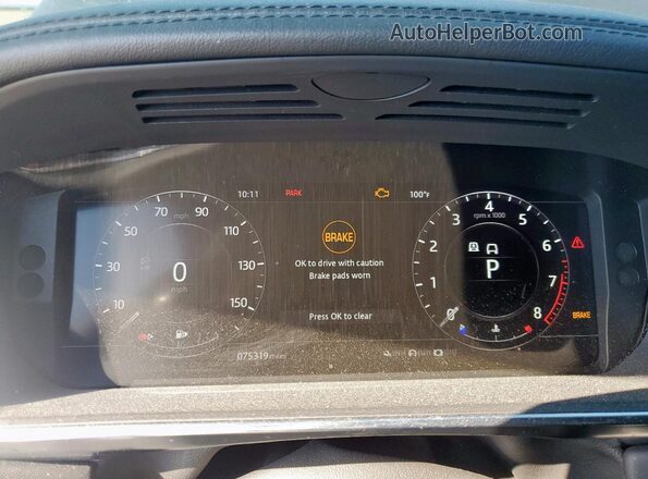 SALGS2RU6LA404888 2020 LAND ROVER RANGE Black Vista del cuadro de instrumentos