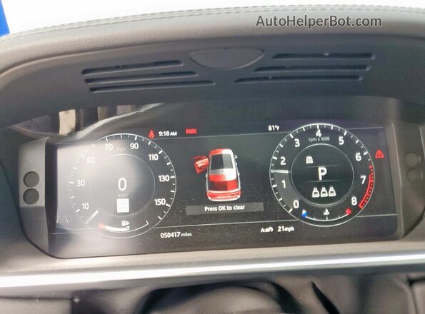 SALGS2RU6NA470800 2022 LAND ROVER RANGE Black Widok zestawu wskaźników