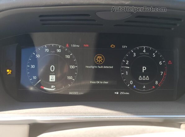 SALGS2RU8LA569678 2020 LAND ROVER RANGE Blue ხელსაწყოთა პანელის ხედი