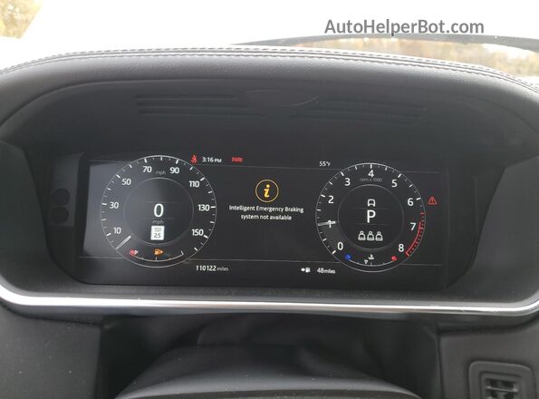 SALGS2RU8LA584231 2020 LAND ROVER RANGE Gray Вид щитка приладів