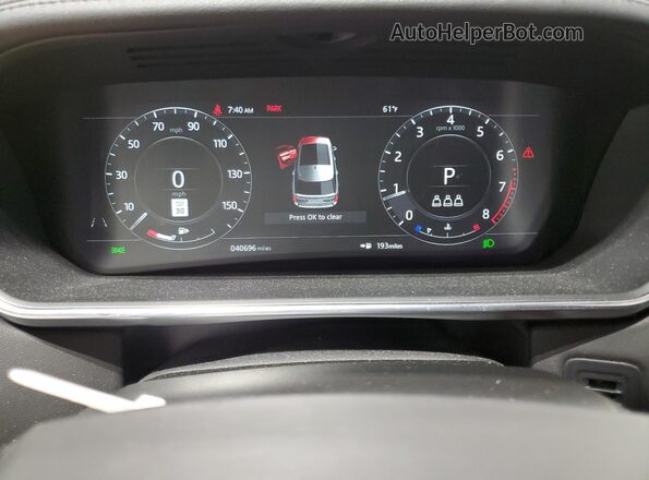 SALGS2RUXNA472582 2022 LAND ROVER RANGE Black Սարքավորումների վահանակի տեսք