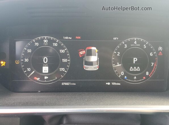 SALGS2SE1LA585711 2020 LAND ROVER RANGE Black Սարքավորումների վահանակի տեսք