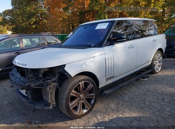 SALGW3FE3HA343725 2017 LAND ROVER RANGE ROVER White Առջևի ձախ երեք քառորդ տեսարան