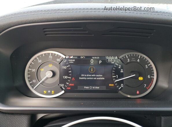 SALRW4EU6P2482084 2023 LAND ROVER DISCOVERY Black ხელსაწყოთა პანელის ხედი