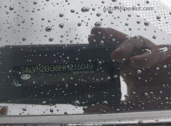 SALVR2BG8HH215049 2017 LAND ROVER RANGE ROVER EVOQUE White Вид щитка приладів