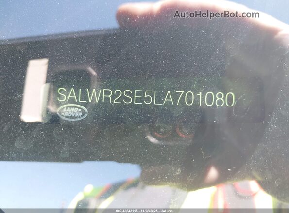 SALWR2SE5LA701080 2020 LAND ROVER RANGE ROVER SPORT Черный Вид подкапотного пространства
