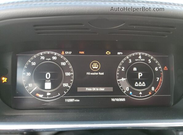 SALWS2RUXLA711072 2020 LAND ROVER RANGE White Widok zestawu wskaźników