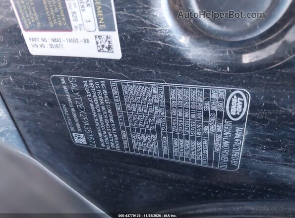SALYT2EX2PA351677 2023 LAND ROVER RANGE ROVER VELAR Black Engine compartment view