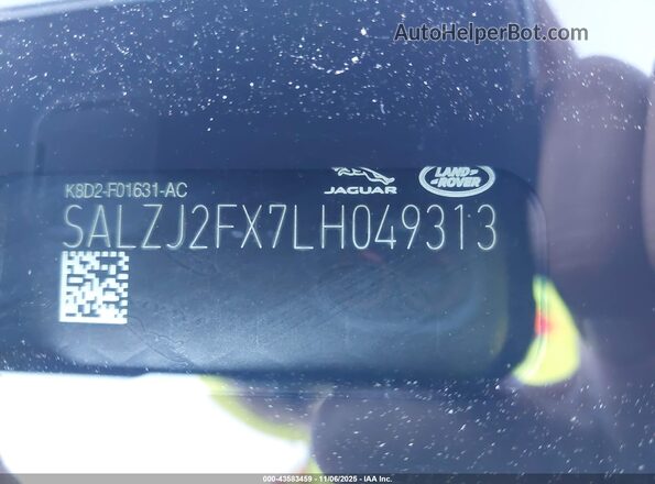 SALZJ2FX7LH049313 2020 LAND ROVER RANGE ROVER EVOQUE Gray 