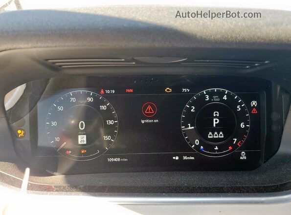 SALZP2FX8LH004864 2020 LAND ROVER RANGE Gray Vista del cuadro de instrumentos