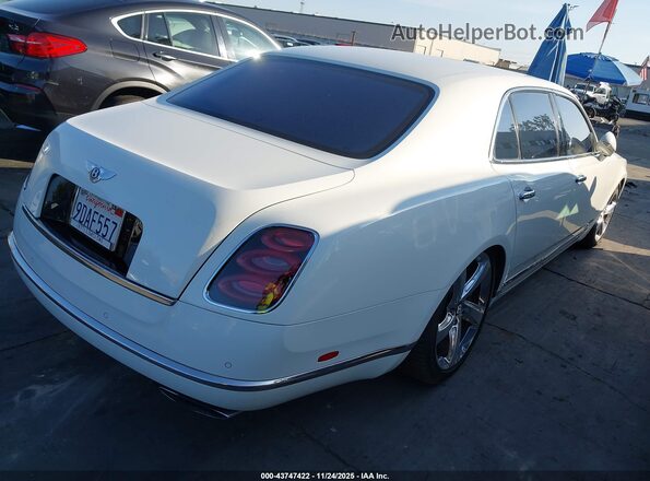 SCBBG7ZH3GC002262 2016 BENTLEY MULSANNE Белый Задняя правая четверть