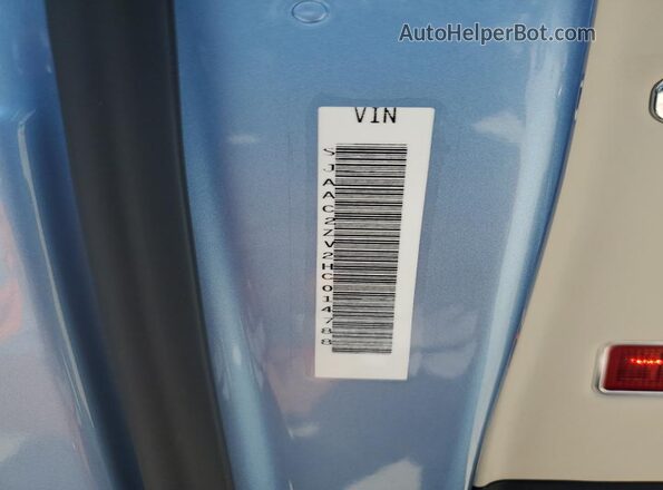 SJAAC2ZV2HC014788 2017 BENTLEY BENTAYGA Blue Vista de la etiqueta del VIN