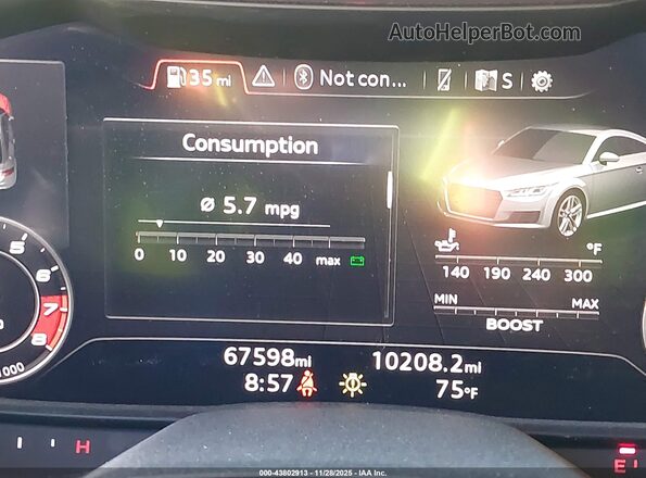 TRUAEAFV5K1011058 2019 AUDI TT Gray 