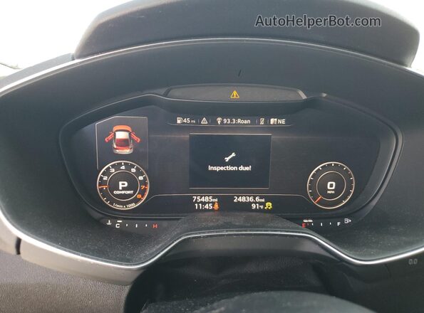 TRUC5AFV4J1010944 2018 AUDI TT Black Instrument cluster view