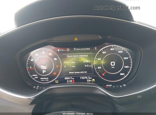TRUT5CFV2G1027469 2016 AUDI TT Black Հետևի նստատեղերի տեսք