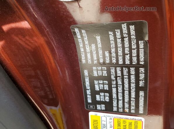 W04WH3N50KG312851 2019 BUICK CASCADA Brown Widok komory silnika