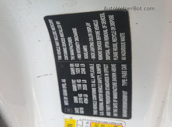 W04WH3N59HG009107 2017 BUICK CASCADA Белый Вид подкапотного пространства