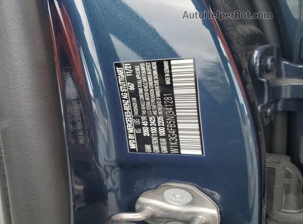 W1K3G4FB5NJ341281 2022 MERCEDES-BENZ A Blue 