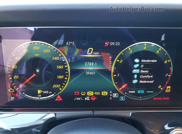 W1K7X5KB4MA041484 2021 MERCEDES-BENZ AMG White Սարքավորումների վահանակի տեսք
