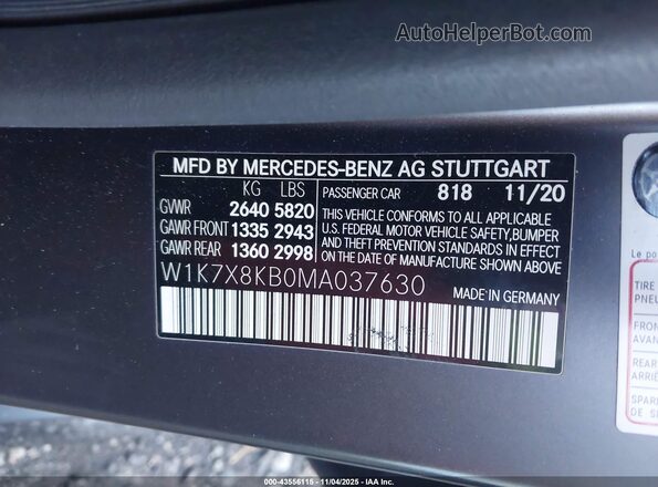 W1K7X8KB0MA037630 2021 MERCEDES-BENZ AMG GT 63 4-DOOR COUPE Black Вид підкапотного простору