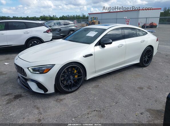 W1K7X8KB9MA035889 2021 MERCEDES-BENZ AMG GT 63 4-DOOR COUPE White წინა მარცხენა ხედი სამი მეოთხედიდან