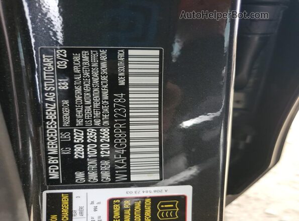 W1KAF4GB8PR123784 2023 MERCEDES-BENZ C Charcoal Widok komory silnika
