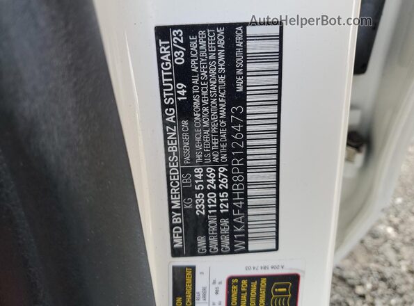 W1KAF4HB8PR126473 2023 MERCEDES-BENZ C White Շարժիչի բաժամունքի տեսք