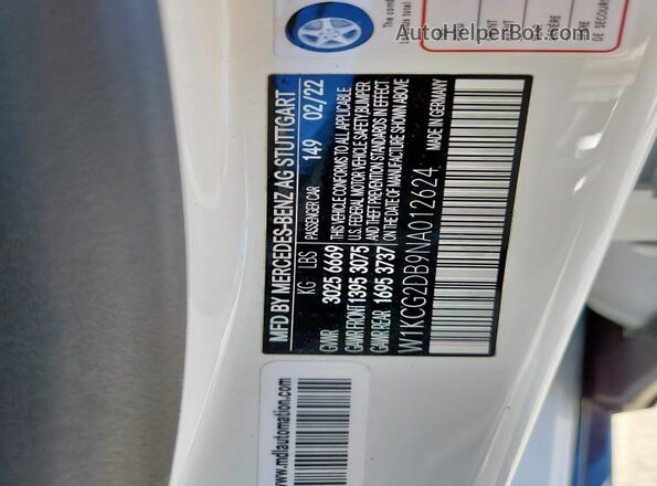 W1KCG2DB9NA012624 2022 MERCEDES-BENZ EQS White Շարժիչի բաժամունքի տեսք
