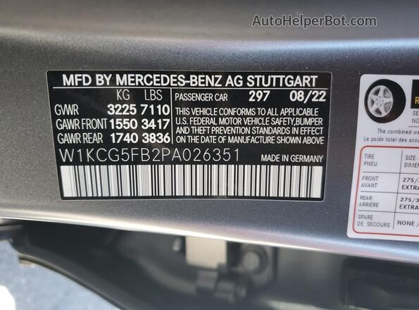 W1KCG5FB2PA026351 2023 MERCEDES-BENZ EQS Gray Vista del compartimento del motor