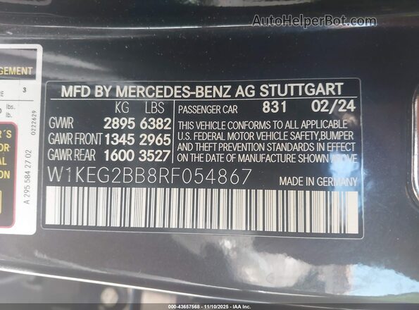 W1KEG2BB8RF054867 2024 MERCEDES-BENZ EQE 350+ Gray Widok komory silnika
