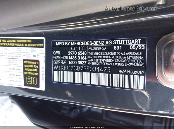 W1KEG2CB7PF034475 2023 MERCEDES-BENZ EQE 500 Black Vista del compartimento del motor