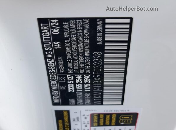 W1KMJ4HBXRF032398 2024 MERCEDES-BENZ CLE White Շարժիչի բաժամունքի տեսք
