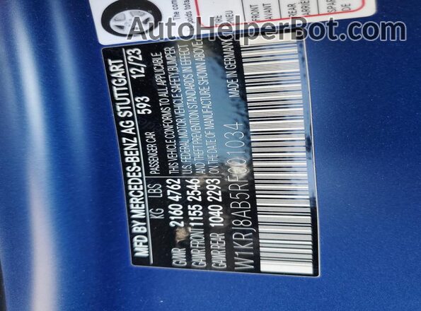 W1KRJ8AB5RF001034 2024 MERCEDES-BENZ AMG Blue Widok komory silnika