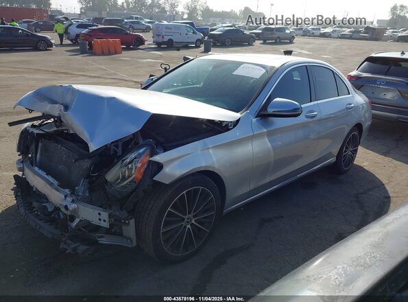 W1KWF8DB0MR617294 2021 MERCEDES-BENZ C-CLASS Silver Առջևի ձախ երեք քառորդ տեսարան