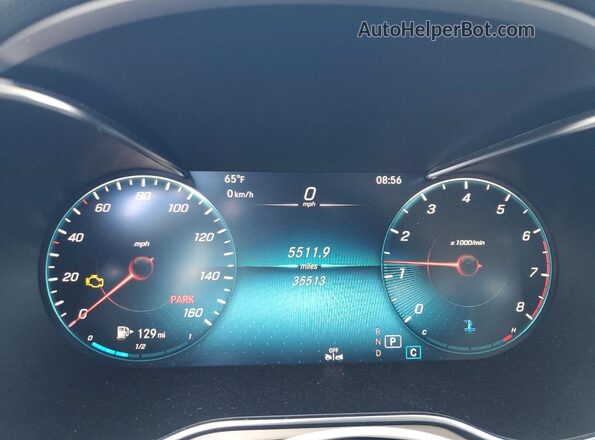 W1KWF8DB4LR598988 2020 MERCEDES-BENZ C Black ხელსაწყოთა პანელის ხედი