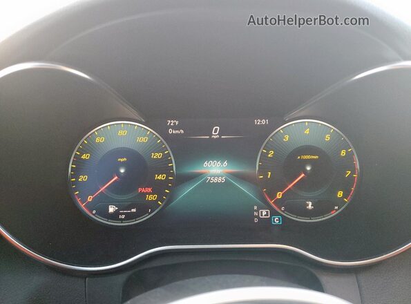 W1KWF8DB4MR649097 2021 MERCEDES-BENZ C Black Instrument cluster view