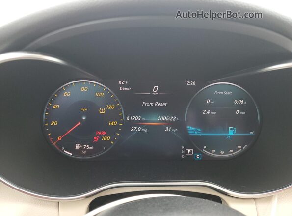 W1KWF8DB4MR651187 2021 MERCEDES-BENZ C White ხელსაწყოთა პანელის ხედი