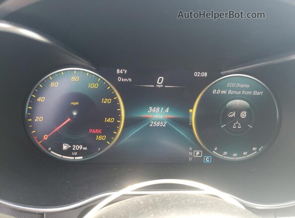 W1KWF8EB0MR633980 2021 MERCEDES-BENZ C Black ხელსაწყოთა პანელის ხედი