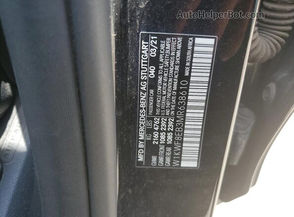 W1KWF8EB3MR638610 2021 MERCEDES-BENZ C Black Vista del compartimento del motor