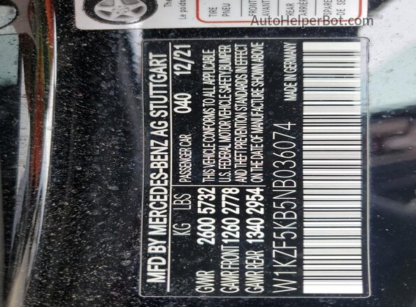 W1KZF5KB5NB036074 2022 MERCEDES-BENZ E Black Вид підкапотного простору