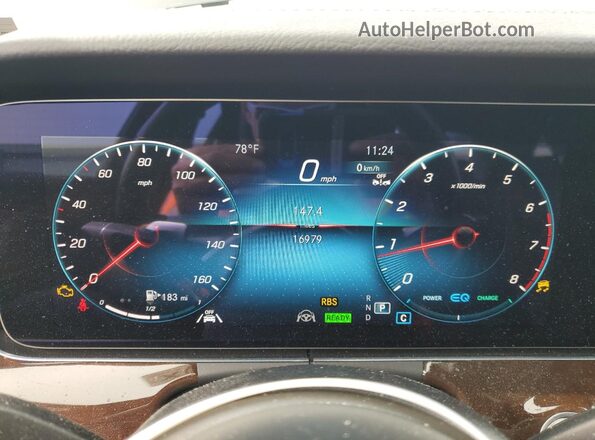 W1KZF5KB5NB036074 2022 MERCEDES-BENZ E Black Вид щитка приладів