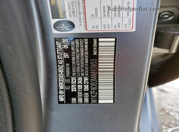 W1KZF8DB3MA893853 2021 MERCEDES-BENZ E Gray Widok komory silnika