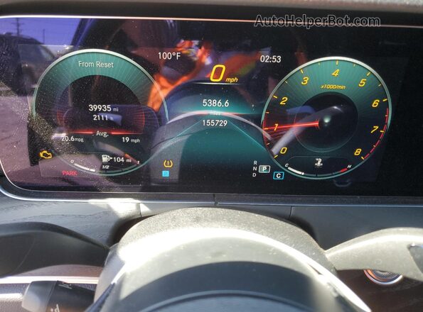 W1KZF8DB9NB054141 2022 MERCEDES-BENZ E Black Вид щитка приладів
