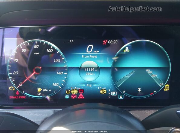 W1KZF8DBXMA891730 2021 MERCEDES-BENZ E-CLASS Black Вид задніх сидінь