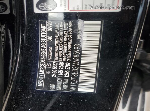 W1KZF8EB2MA885998 2021 MERCEDES-BENZ E Black Engine compartment view