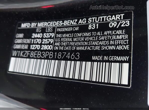 W1KZF8EB3PB187463 2023 MERCEDES-BENZ E-CLASS Серый Вид подкапотного пространства