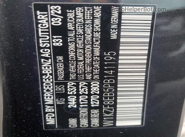 W1KZF8EB5PB141195 2023 MERCEDES-BENZ E Gray Vista del compartimento del motor